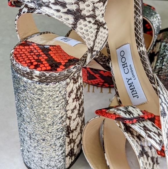 JIMMY CHOO SNAKESKIN PLATFORM! FREE SHIPPING! - Picture 4 of 10
